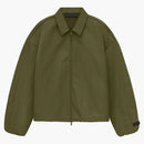 Fear of God Essentials Textured Nylon Trucker Jacket Military