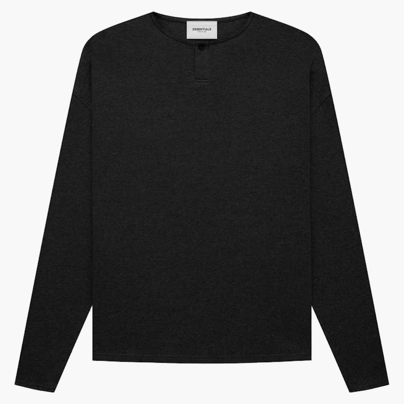 Strach z Boha Essentials Thermal L/S Henley Black