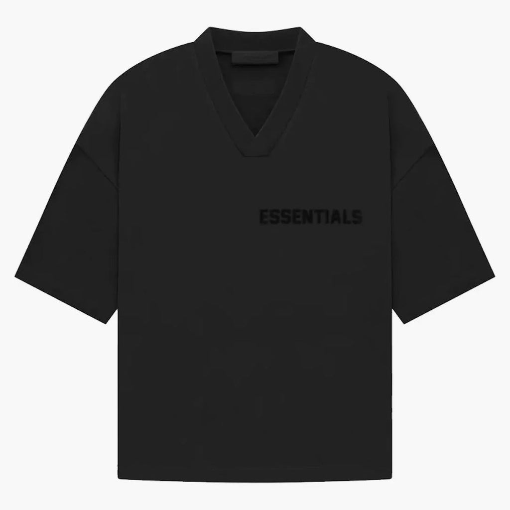 関税込*Fear Of God Essentials Vネック ロゴ スウェットシャツ Fear of God Essentials V-Neck Black-Buy at Hypeneedz