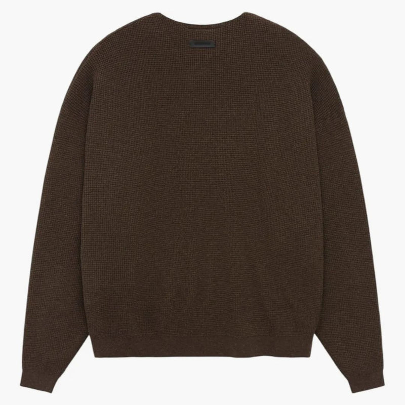Fear Of God Essentials Waffle Crewneck Sweater Brown