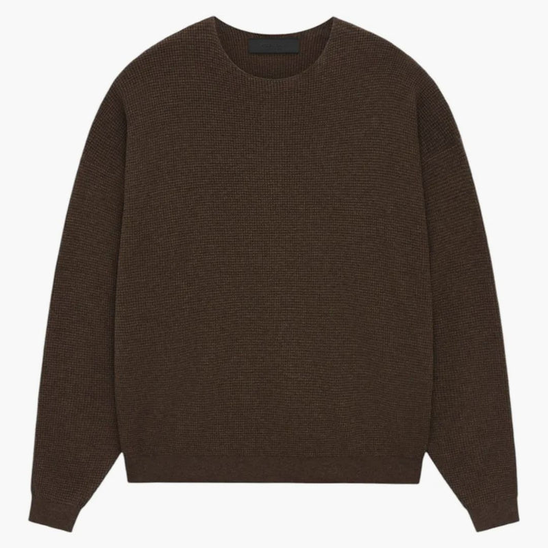 Fear Of God Essentials Waffle Crewneck Sweater Brown