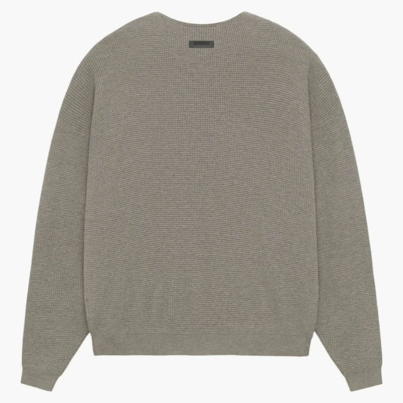 Paure of God Essentials Waffle Crewneck Swater Heather Grey