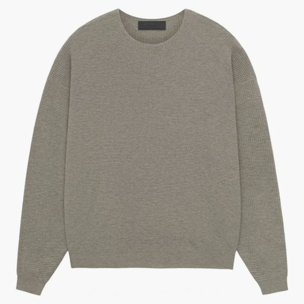 Fear of God Essentials Waffle Crewneck Sweater Heather Gray