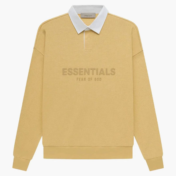 Fear of God Essentials Waffle Henley Rugby Light Tuscan