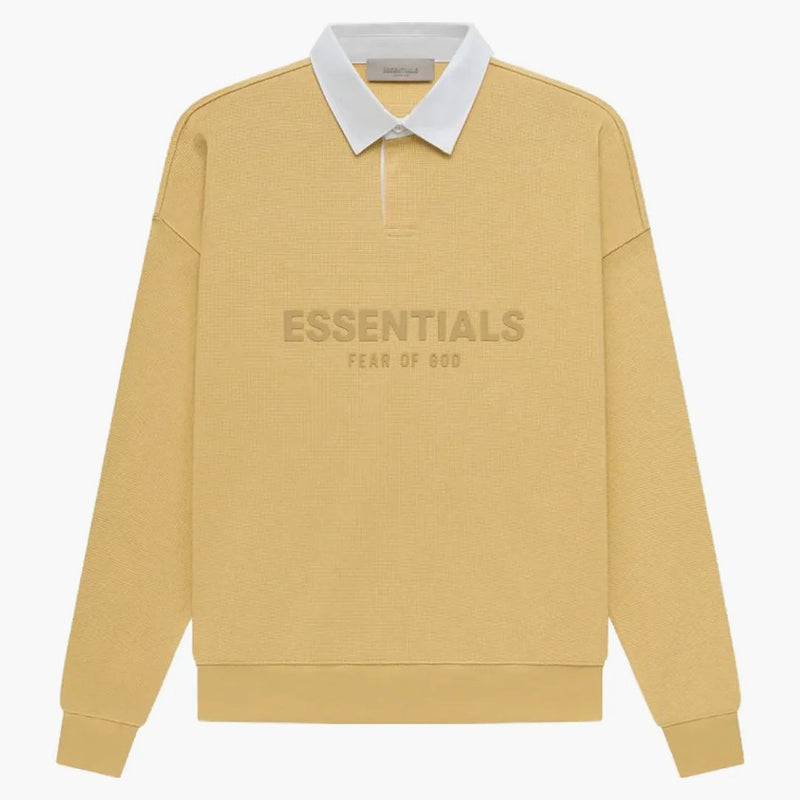 Fear of God Essentials Waffle Henley Rugby Light Tuscan