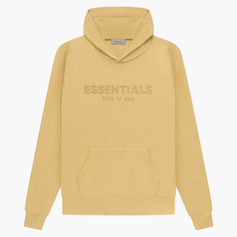 Paura di Dio Essentials Waffle Raglan con cappuccio Light Tuscan