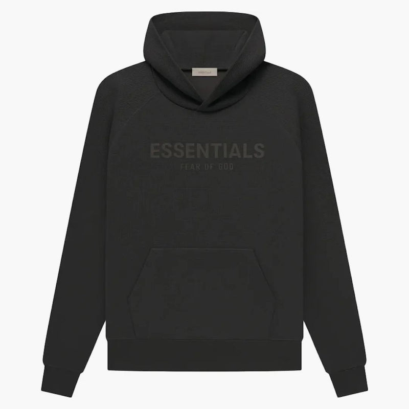 Paura di Dio Essentials Waffle Raglan con cappuccio Black