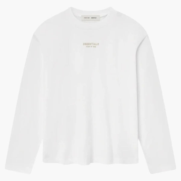 Fear Of God Essentials Womens Classic Long Sleeve Tee Cloud White