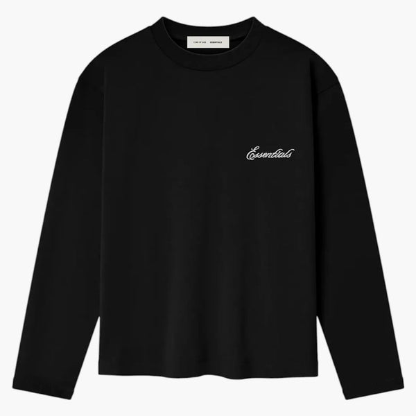Fear Of God Essentials Womens Classic Long Sleeve Tee Jet Black