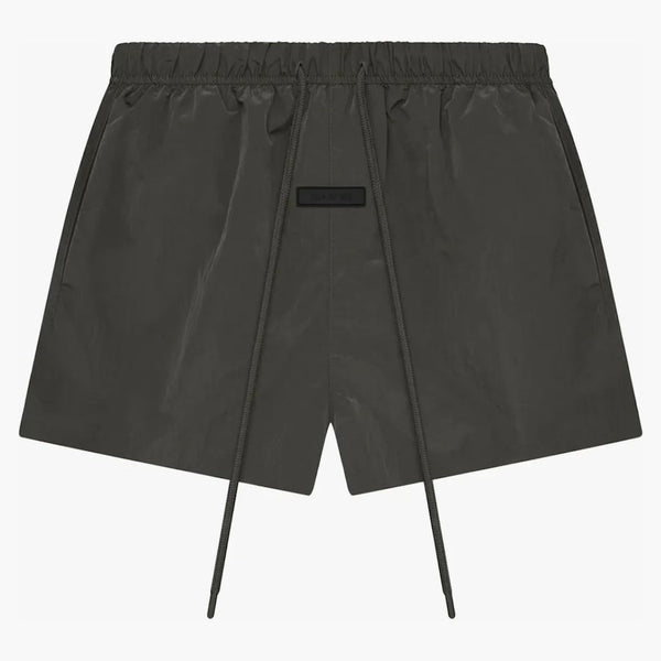 Paura di Dio Essentials Nylon intrecciato femminile che corre corto inchiostro