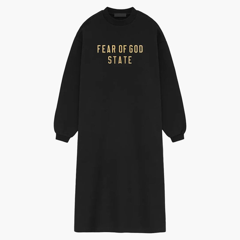 Fear Of God Essentials Womens Fleece Crewneck Dress Black