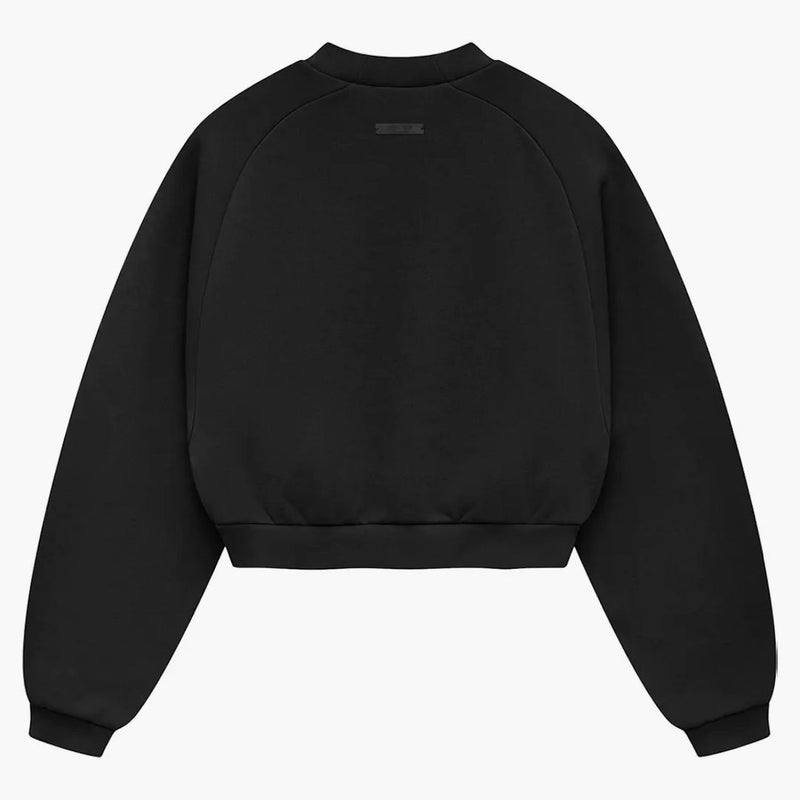 Fear Of God Essentials Womens Fleece Cropped Crewneck Black