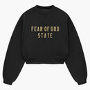Fear Of God Essentials Womens Fleece Cropped Crewneck Black