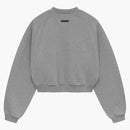 Fear Of God Essentials Womens Fleece Cropped Crewneck Dark Heather
