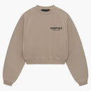 Fear Of God Essentials Women's Fleece Cropped Crewneck Desert Sand