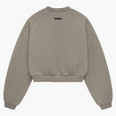 Fear of God Essentials Women's Fleece Cropped Crewneck (FW24) Heather Gray