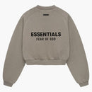 Fear Of God Essentials Women's Fleece Cropped Crewneck Heather Gray