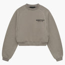 Fear Of God Essentials Women's Fleece Cropped Crewneck Heather Gray