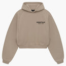 Fear Of God Essentials Women's Fleece Cropped Hoodie Desert Sand