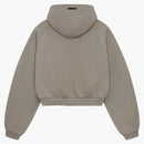 Fear Of God Essentials Women's Fleece Cropped Hoodie (fw24) Heather Gray