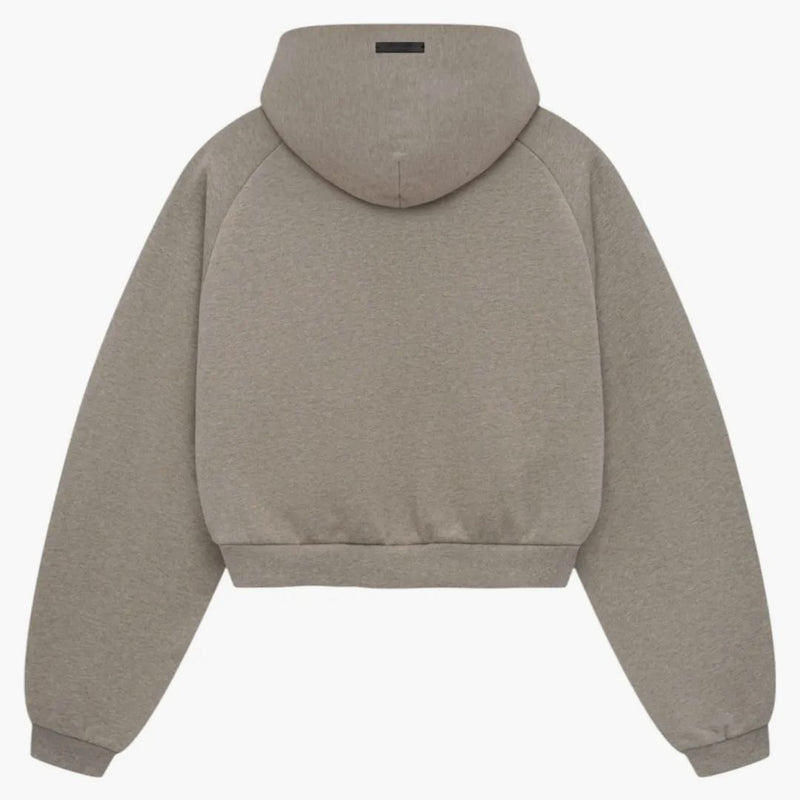 Fear Of God Essentials Women's Fleece Cropped Hoodie (fw24) Heather Gray