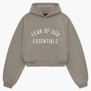 Fear Of God Essentials Women's Fleece Cropped Hoodie (fw24) Heather Gray