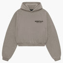 Fear Of God Essentials Women's Fleece Cropped Hoodie Heather Gray