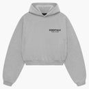Fear Of God Essentials Women's Fleece Cropped Hoodie Light Heather Gray