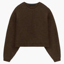 Fear of God Essentials Women's Heavy Waffle Cropped Sweater Brown
