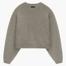 Fear Of God Essentials Women's Heavy Waffle Cropped Sweater Heather Gray