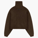 Fear Of God Essentials Women's Heavy Waffle Cropped Turtleneck Brown