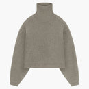 Fear Of God Essentials Women's Heavy Waffle Cropped Turtleneck Heather Gray