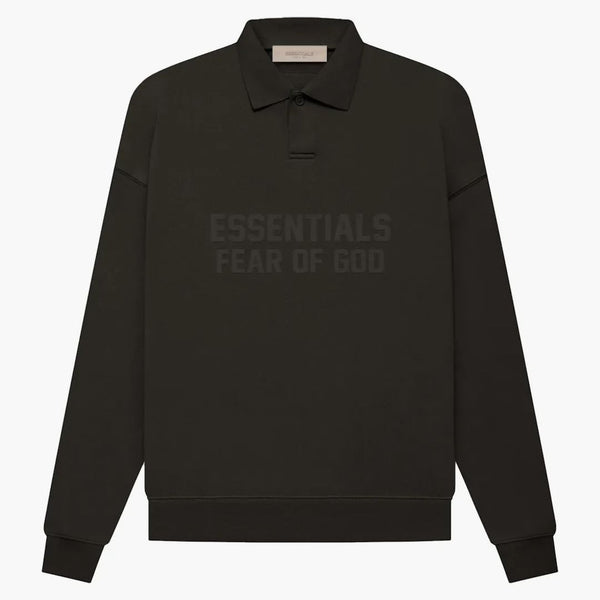 Paura di Dio Essentials Polo delle donne L/S Off Black