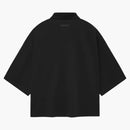 Fear Of God Essentials Women's Pique Cropped Polo (fw24) Black