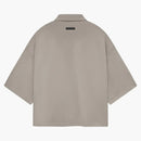 Fear Of God Essentials Women's Pique Cropped Polo Heather Gray
