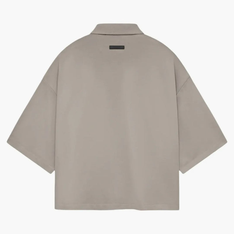 Fear Of God Essentials Women's Pique Cropped Polo Heather Gray