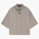 Fear Of God Essentials Women's Pique Cropped Polo Heather Gray