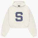Fear Of God Essentials Womens Spelman Fleece Cropped Hoodie Shell