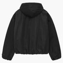 Fear Of God Essentials Womens Textured Nylon Hooded Bomber Black