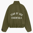 Paura di Dio Essentials Womens testurizzata Giacca da pista di nylon militare