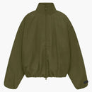 Paura di Dio Essentials Womens testurizzata Giacca da pista di nylon militare