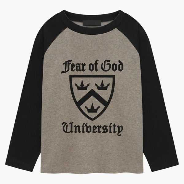 Fear Of God Essentials Women's Tri-blend Baseball Shirt Heather Gray