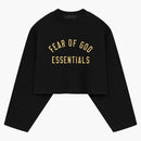 Fear of God Essentials Womens Tri-Blend Cropped Longsleeve Shirt Black