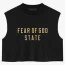 Fear Of God Essentials Womens Tri-blend Cropped Muscle Tee Black