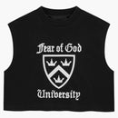 Fear Of God Essentials Women's Tri-blend Cropped Muscle Tee (fw24) Black