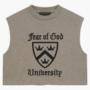Fear Of God Essentials Women's Tri-blend Cropped Muscle Tee Heather Gray