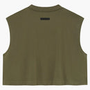 Fear Of God Essentials Womens Tri-blend Cropped Muscle Tee Military
