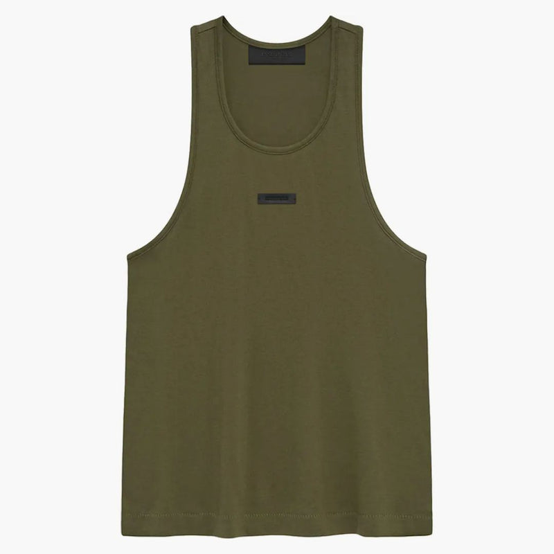 Fear Of God Essentials Womens Tri-blend Tank Top Military
