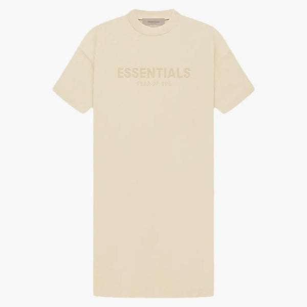 Rädsla för Gud Essentials kvinnors t-shirt klänning äggskal