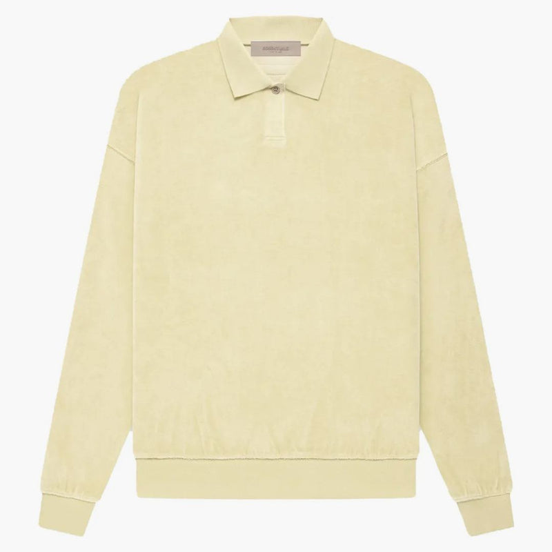 Fear of God Essentials Women's Velor L/S Polo Canary